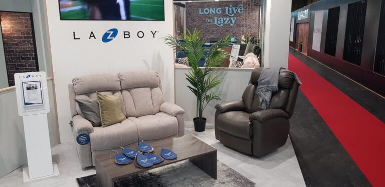 The La-Z-Boy UK stand at the January Furniture Show