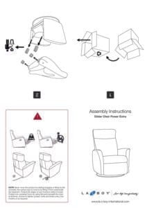 Cover of the La-Z-Boy Glider Chair Power Extra instruction leaflet